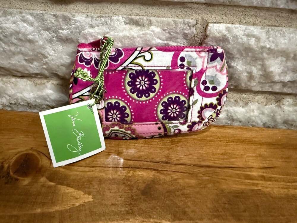 NWT Vera Bradley Clip Zip ID Very Berry Paisley 10336-063 Retired